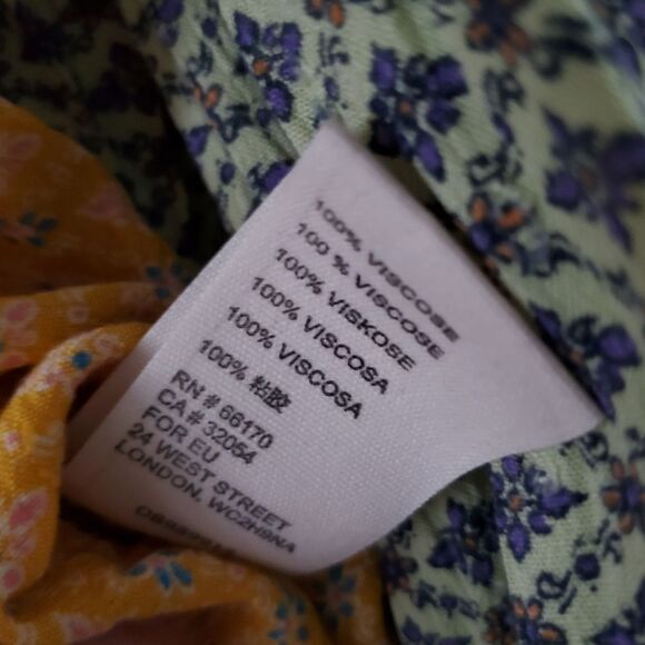 Free People Across The Sea Boho Tunic in Yellow Size M - Picture 6 of 7